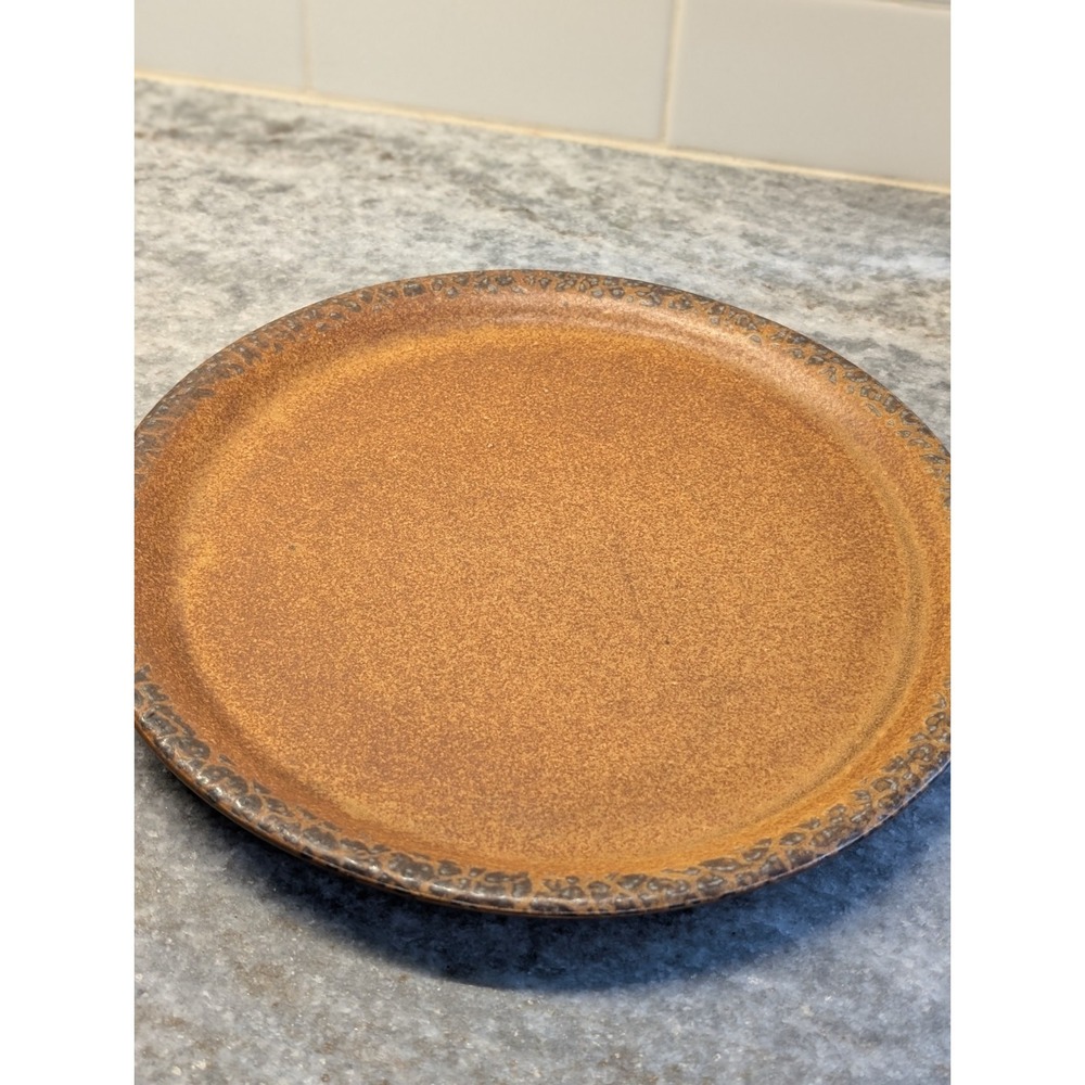 McCoy Dinner Plate Canyon Mesa Pottery Stoneware 10 3/8" Rustic Brown Vtg USA